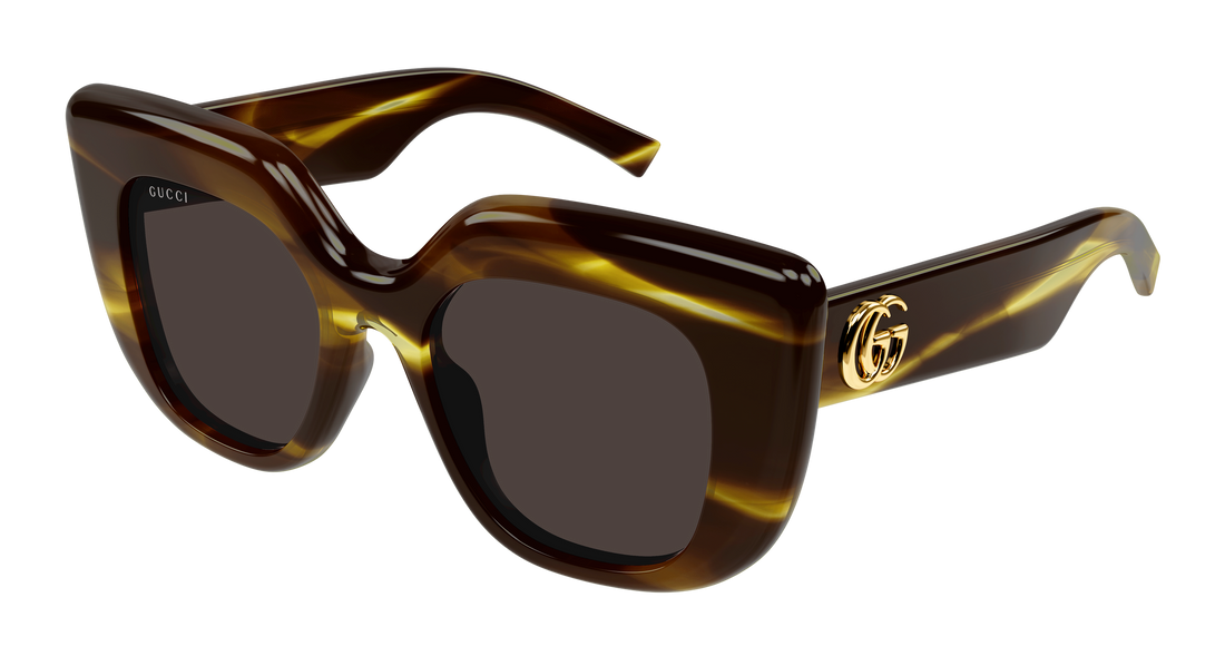 Lunettes de soleil gucci gg2030s 003 havana rectangular / squared femenino taille 50mm - Vue principale
