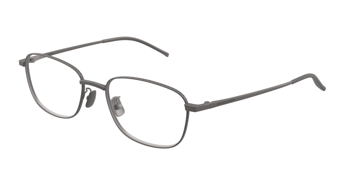 Óculos graduados bottega veneta bv1473oa 001 plateado rectangular / squared unisex tamanho 52mm - Vista principal