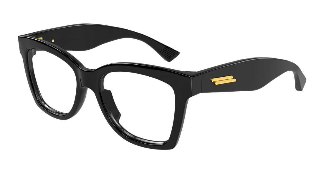 Óculos graduados bottega veneta bv1459o 001 negro butterfly femenino tamanho 52mm - Vista principal