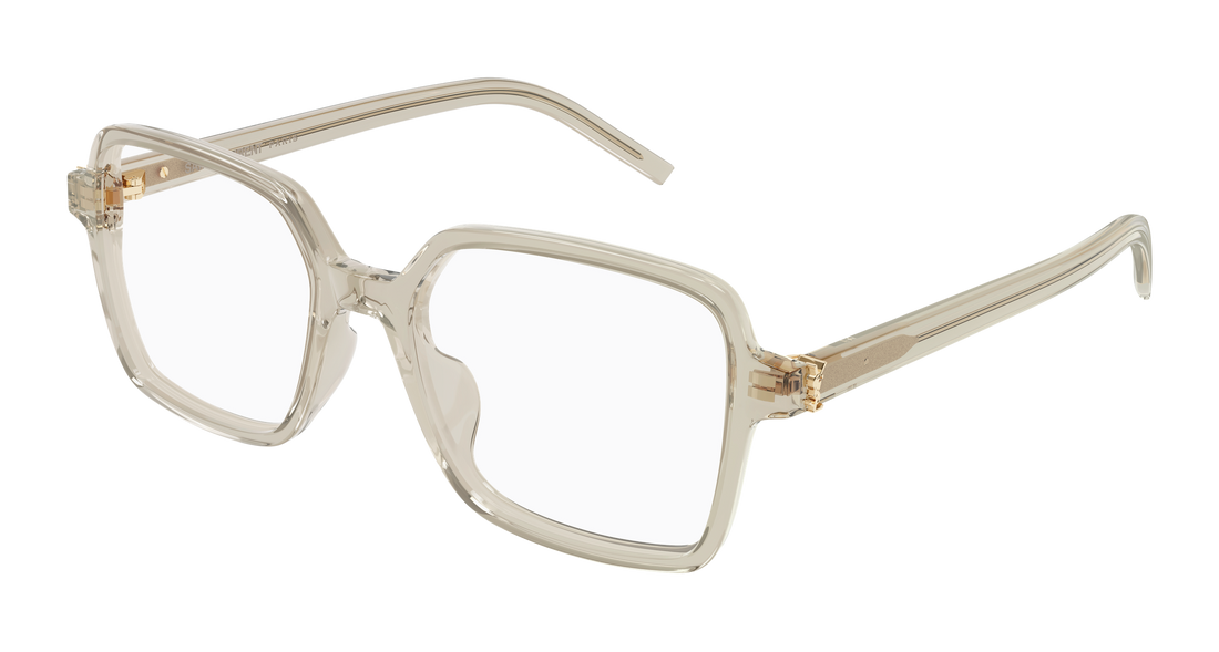 Óculos graduados saint laurent sl m139 007 beige rectangular / squared femenino tamanho 56mm - Vista principal