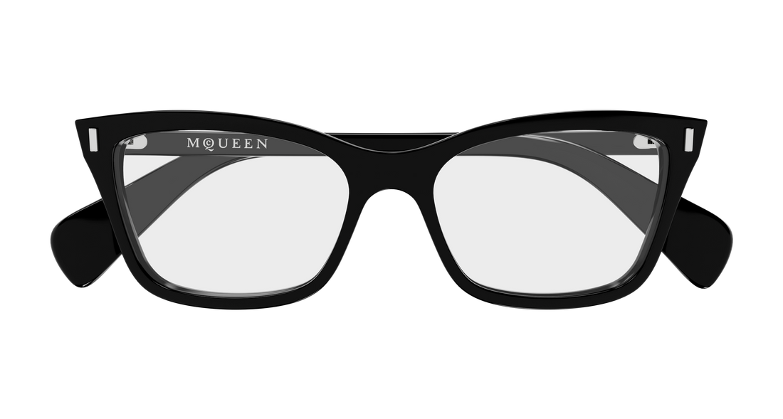 Gafas graduadas alexander mcqueen am0584o 005 negro cat eye femenino talla 54mm - Vista de detalle