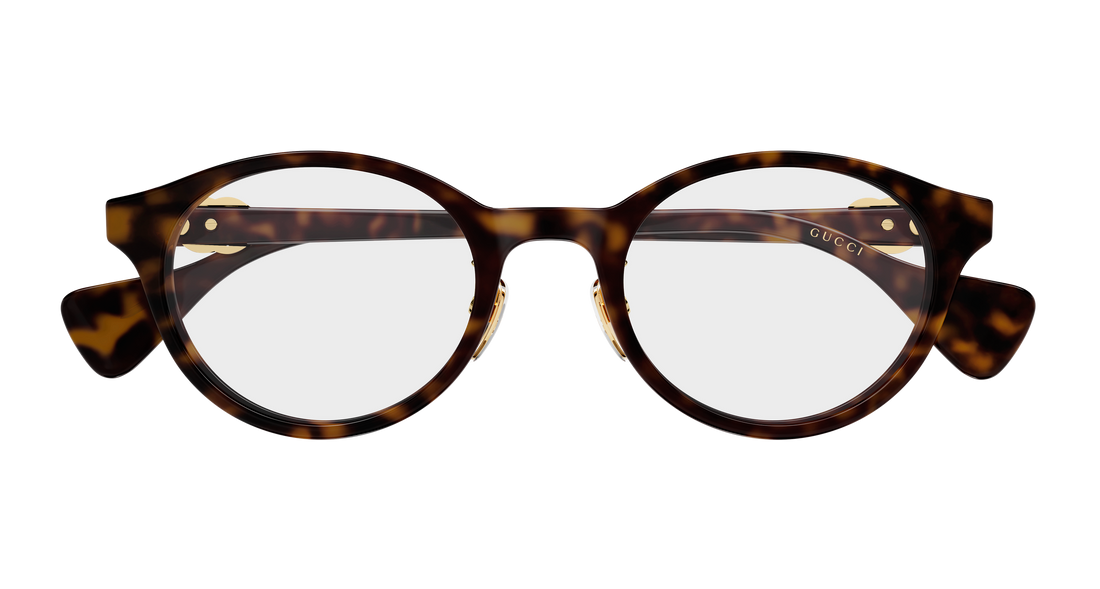 Lunettes de vue gucci gg2262oj 002 havana round/oval/panthos femenino taille 49mm - Vue détaillée