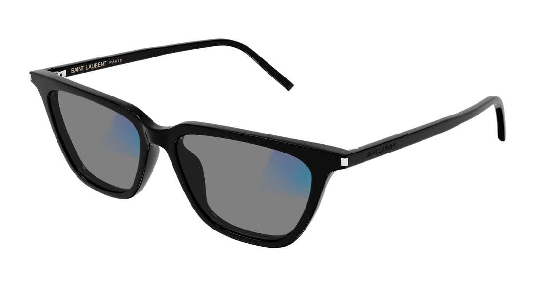 Óculos de sol saint laurent sl 889 sulpice thin 006 negro cat eye femenino tamanho 53mm - Vista de detalhe