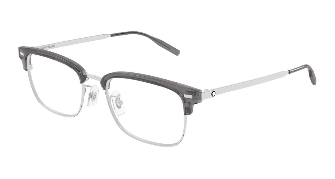 Brillen montblanc mb0493oj 004 plateado rectangular / squared masculino größe 55mm - Hauptansicht