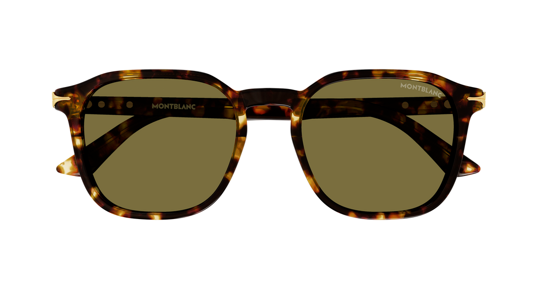 Óculos de sol montblanc mb0516s 003 havana rectangular / squared masculino tamanho 52mm - Vista de detalhe