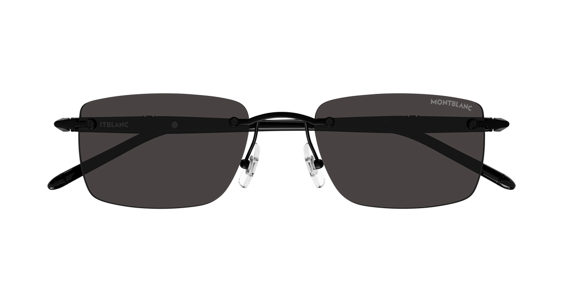 Solglasögon montblanc mb0344s 011 negro rectangular / squared masculino storlek 54mm - Detaljvy
