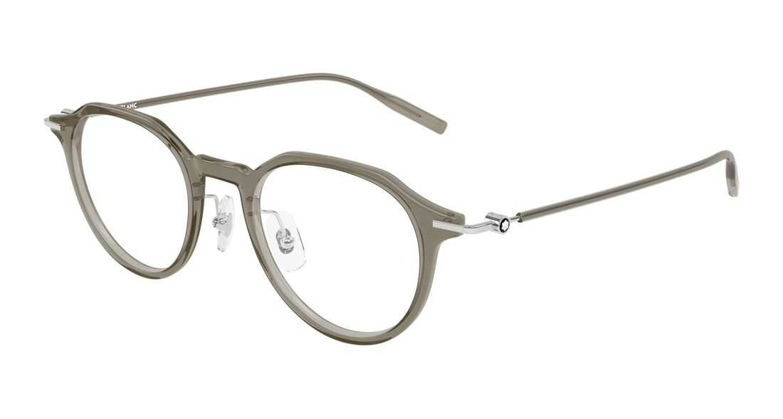 Óculos graduados montblanc mb0355o 006 marron round/oval/panthos masculino tamanho 49mm - Vista principal