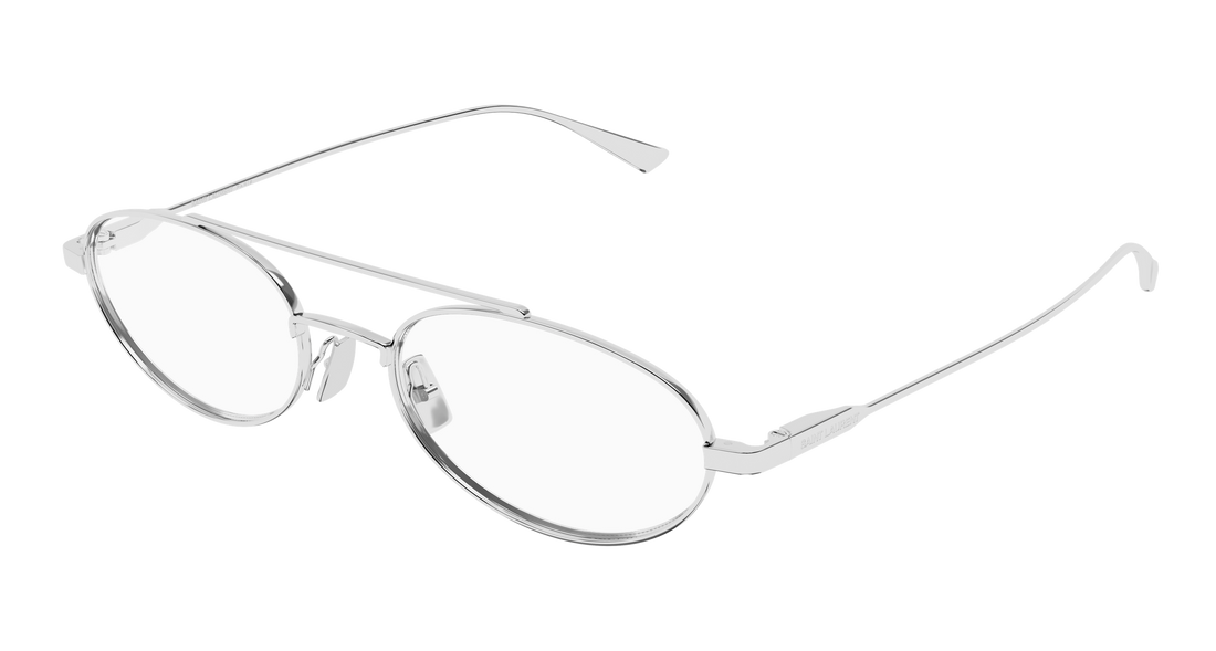 Prescription glasses saint laurent sl 951 opt 002 plateado pilot/navigator masculino size 53mm - Main view