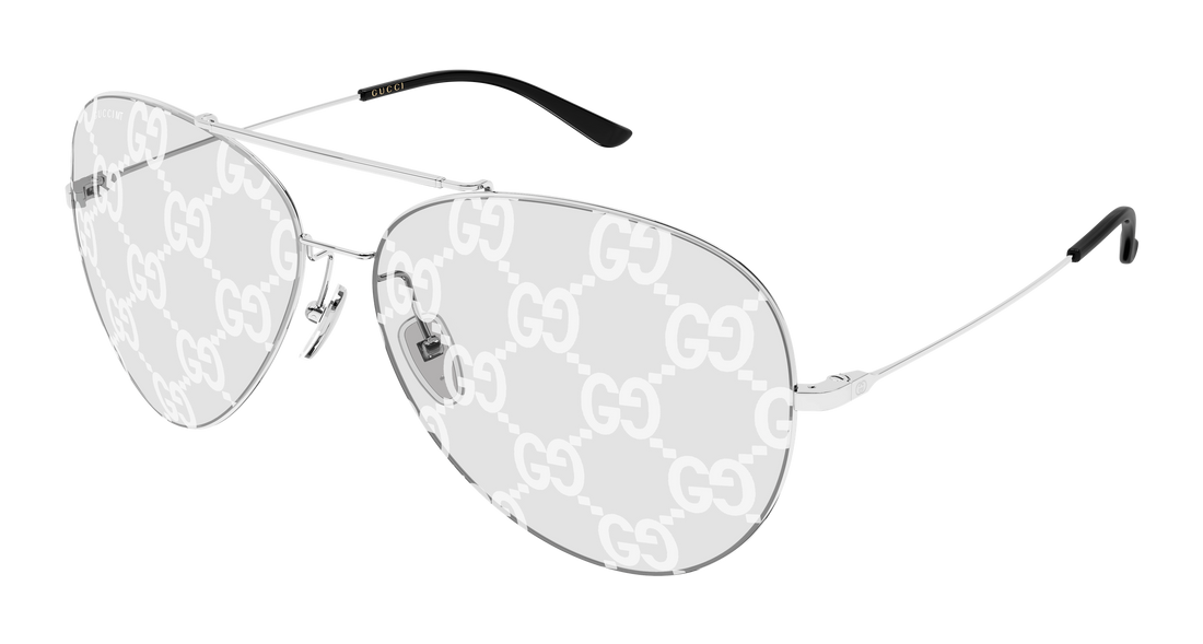 Lunettes de soleil gucci gg2172s 001 plateado pilot/navigator masculino taille 65mm - Vue principale