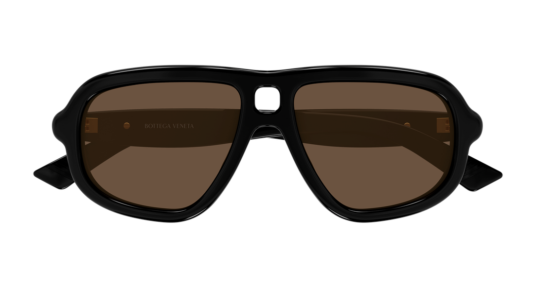 Óculos de sol bottega veneta bv1494s 001 negro pilot/navigator unisex tamanho 53mm - Vista de detalhe