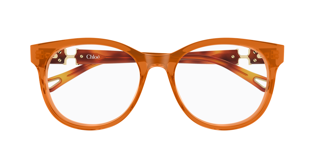 Brillen chloé ch0375o 004 marron round/oval/panthos femenino größe 54mm - Detailansicht