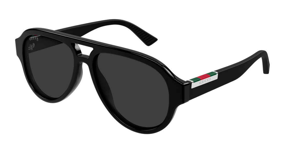 Óculos de sol gucci gg2088s 001 negro pilot/navigator masculino tamanho 55mm - Vista principal