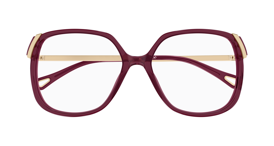Briller chloé ch0287o 011 rojo rectangular / squared femenino størrelse 56mm - Detaljeret visning
