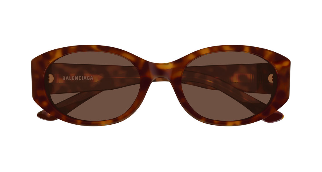 Solbriller balenciaga bb0369sk 005 havana round/oval/panthos femenino størrelse 55mm - Detaljeret visning