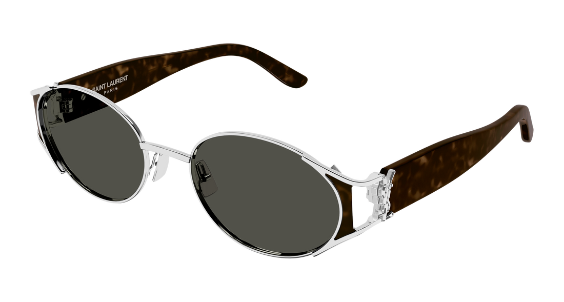 Solbriller saint laurent sl m919 002 plateado round/oval/panthos femenino størrelse 55mm - Hovedvisning