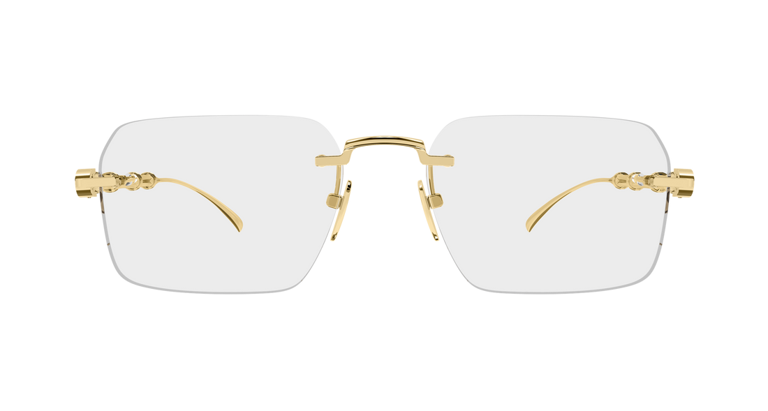 Brillen gucci gg2154o 002 dorado rectangular / squared masculino größe 56mm - Detailansicht