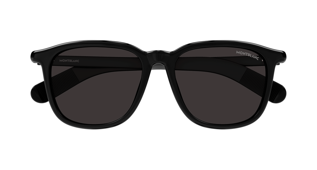 Óculos de sol montblanc mb0497s 001 negro rectangular / squared masculino tamanho 52mm - Vista de detalhe