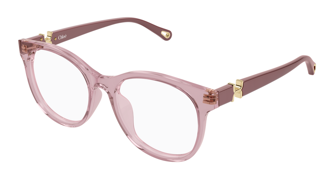 Brillen chloé ch0375o 003 rosa round/oval/panthos femenino maat 54mm - Hoofdaanzicht