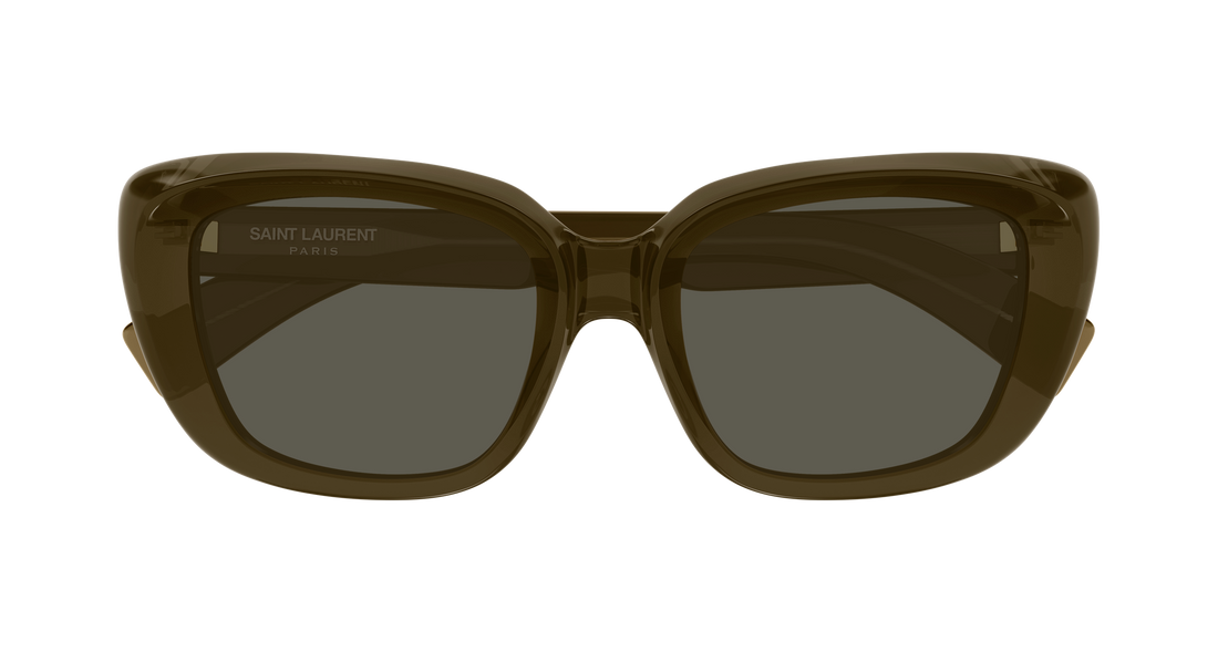 Óculos de sol saint laurent sl 857 009 marron cat eye femenino tamanho 53mm - Vista de detalhe