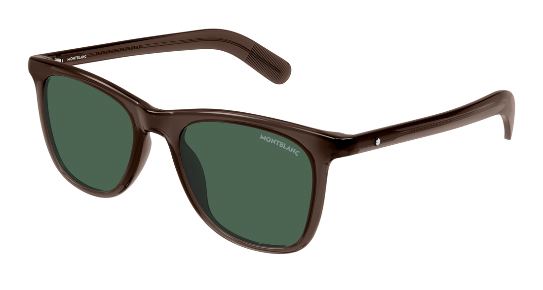 Óculos de sol montblanc mb0496s 002 marron rectangular / squared masculino tamanho 52mm - Vista principal