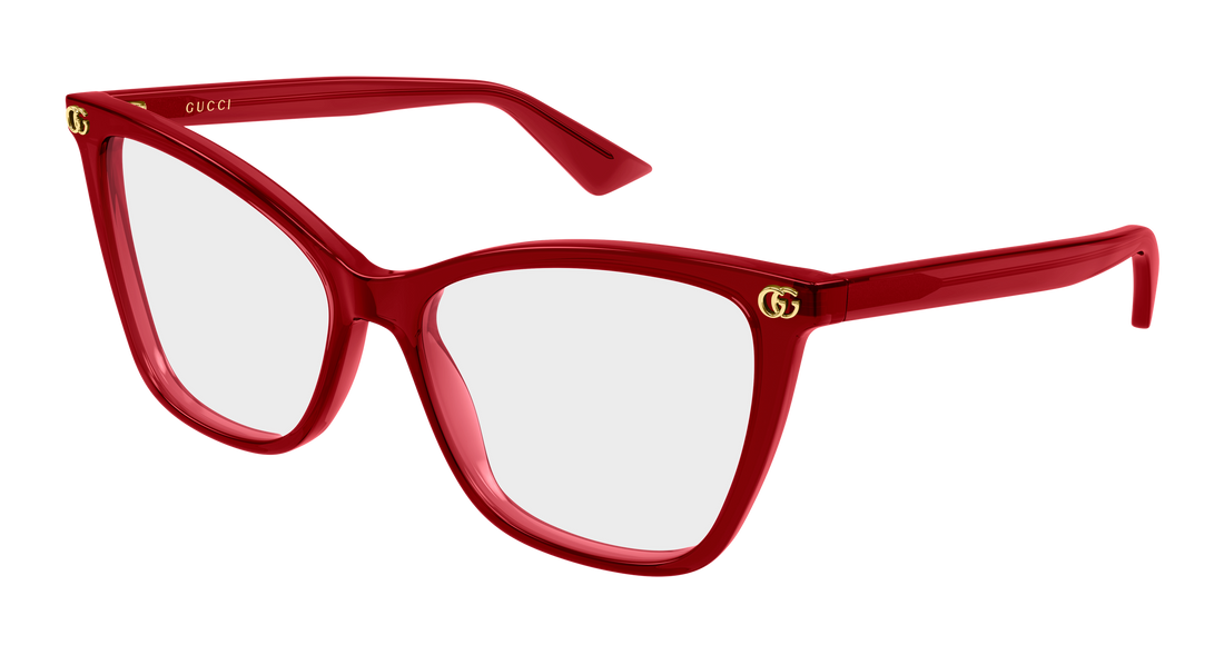 Lunettes de vue gucci gg1817o 005 rojo cat eye femenino taille 55mm - Vue principale