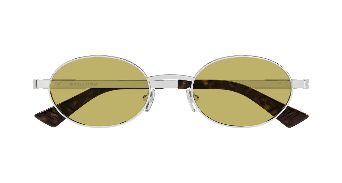 Lunettes de soleil bottega veneta bv1470s 003 plateado round/oval/panthos unisex taille 52mm - Vue détaillée