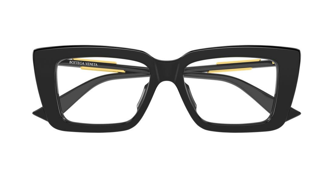 Óculos graduados bottega veneta bv1448o 001 negro rectangular / squared femenino tamanho 53mm - Vista de detalhe