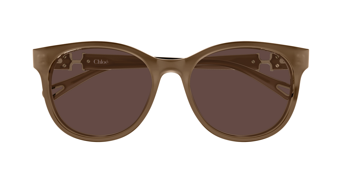 Zonnebrillen chloé ch0375sk 004 marron round/oval/panthos femenino maat 56mm - Detailaanzicht