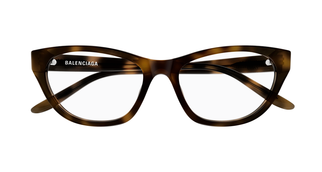 Occhiali da vista balenciaga bb0500o 003 havana cat eye femenino taglia 54mm - Vista dettagliata