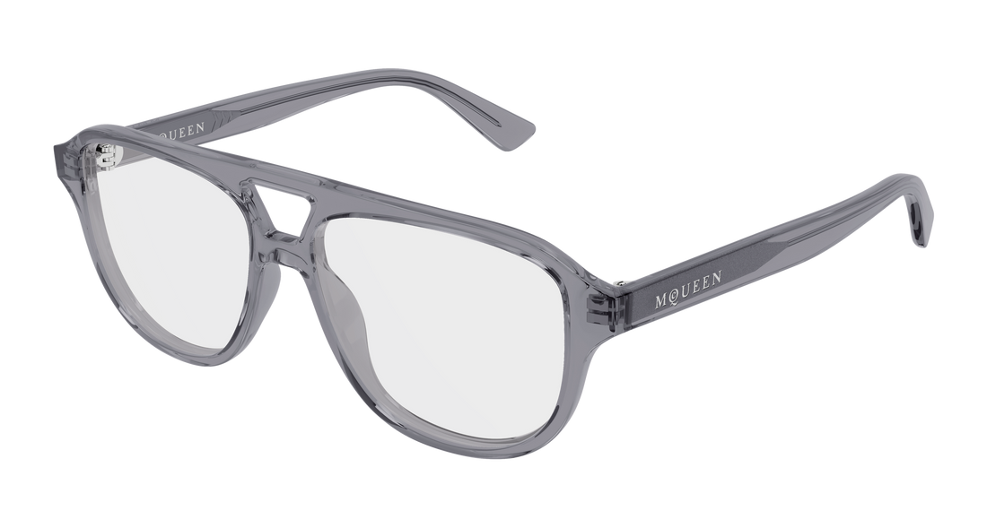 Gafas graduadas alexander mcqueen am0574o 005 gris pilot/navigator unisex talla 54mm - Vista principal