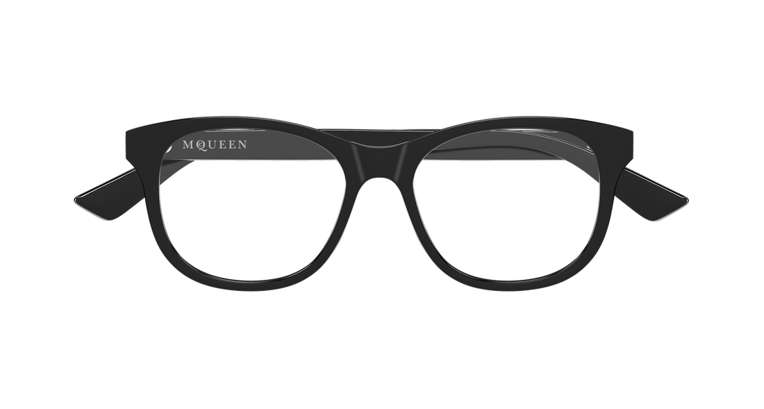 Brillen alexander mcqueen am0568o 007 negro cat eye femenino größe 53mm - Detailansicht