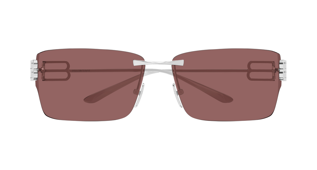 Sunglasses balenciaga bb0485sa 004 plateado rectangular / squared unisex size 76mm - Detailed view