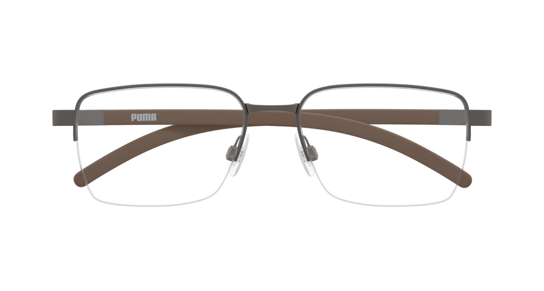 Lunettes de vue puma pu0551o 003 plateado rectangular / squared masculino taille 55mm - Vue détaillée