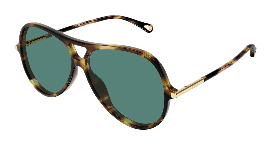 Óculos de sol chloé ch0395s 002 havana round/oval/panthos femenino tamanho 59mm - Vista principal