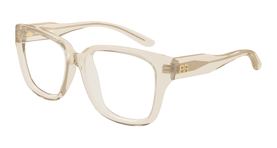 Óculos graduados balenciaga bb0513o 003 beige rectangular / squared femenino tamanho 55mm - Vista principal
