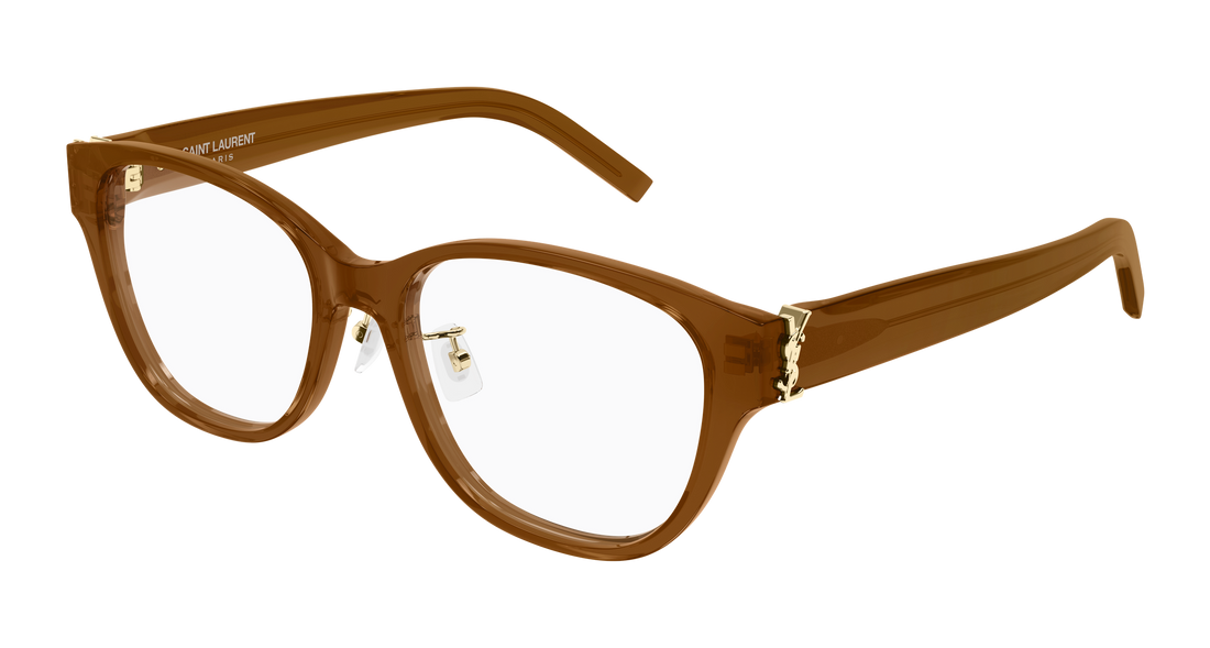 Prescription glasses saint laurent sl m169/f 005 marron cat eye femenino size 54mm - Main view