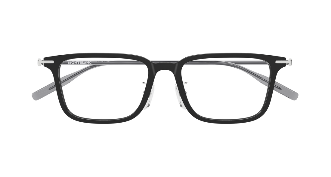 Prescription glasses montblanc mb0489oa 001 negro rectangular / squared masculino size 54mm - Detailed view