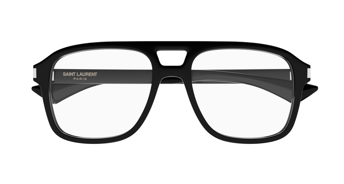 Óculos graduados saint laurent sl 881 opt 001 negro masculino tamanho 55mm - Vista de detalhe