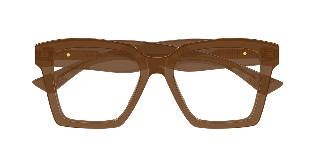 Occhiali da vista bottega veneta bv1458o 004 marron rectangular / squared femenino taglia 52mm - Vista dettagliata