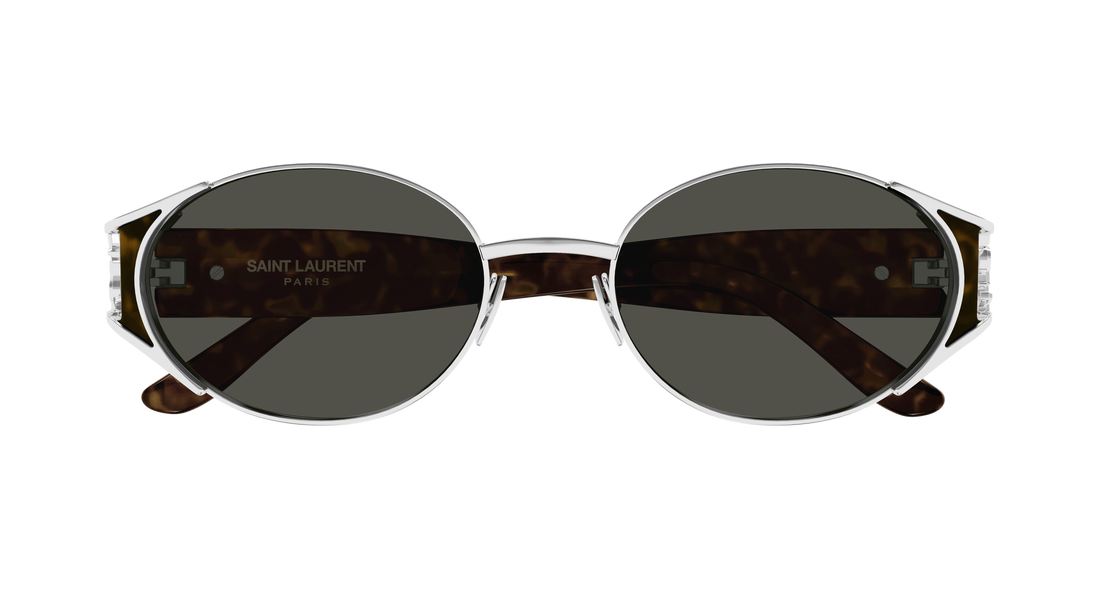 Solbriller saint laurent sl m919 002 plateado round/oval/panthos femenino størrelse 55mm - Detaljeret visning
