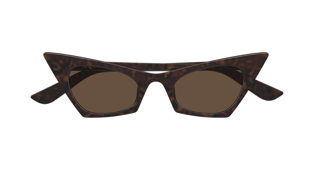 Óculos de sol alexander mcqueen am0557s 002 havana cat eye femenino tamanho 48mm - Vista de detalhe