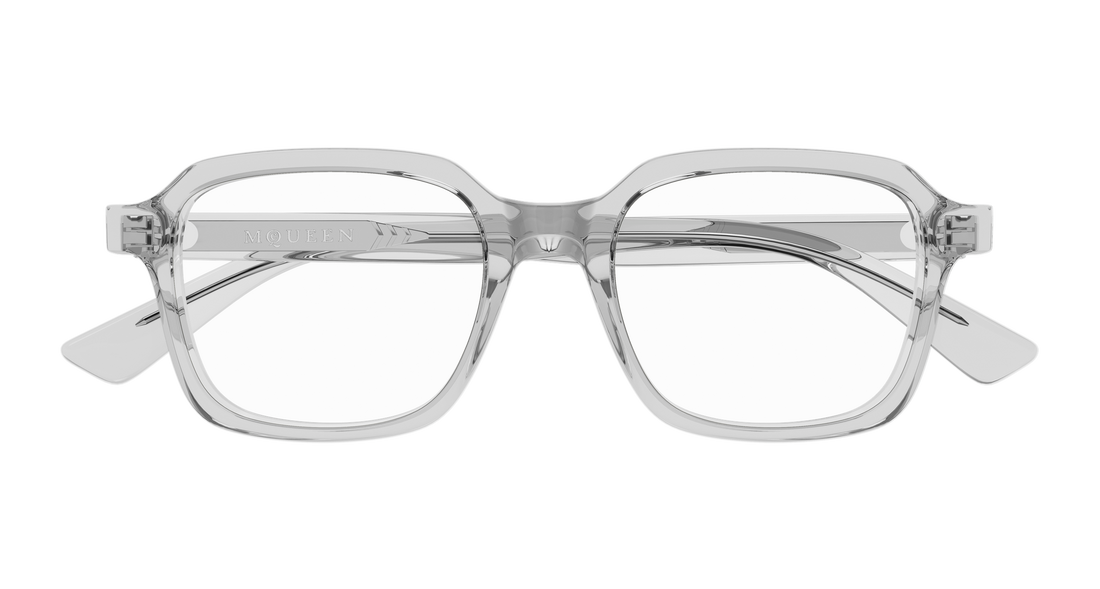 Gafas graduadas alexander mcqueen am0572o 004 gris rectangular / squared unisex talla 50mm - Vista de detalle