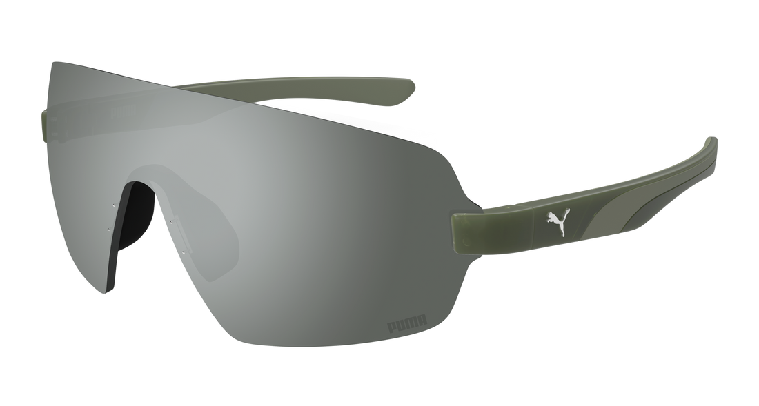 Sunglasses puma pu0541s 004 verde shield masculino size 99mm - Main view
