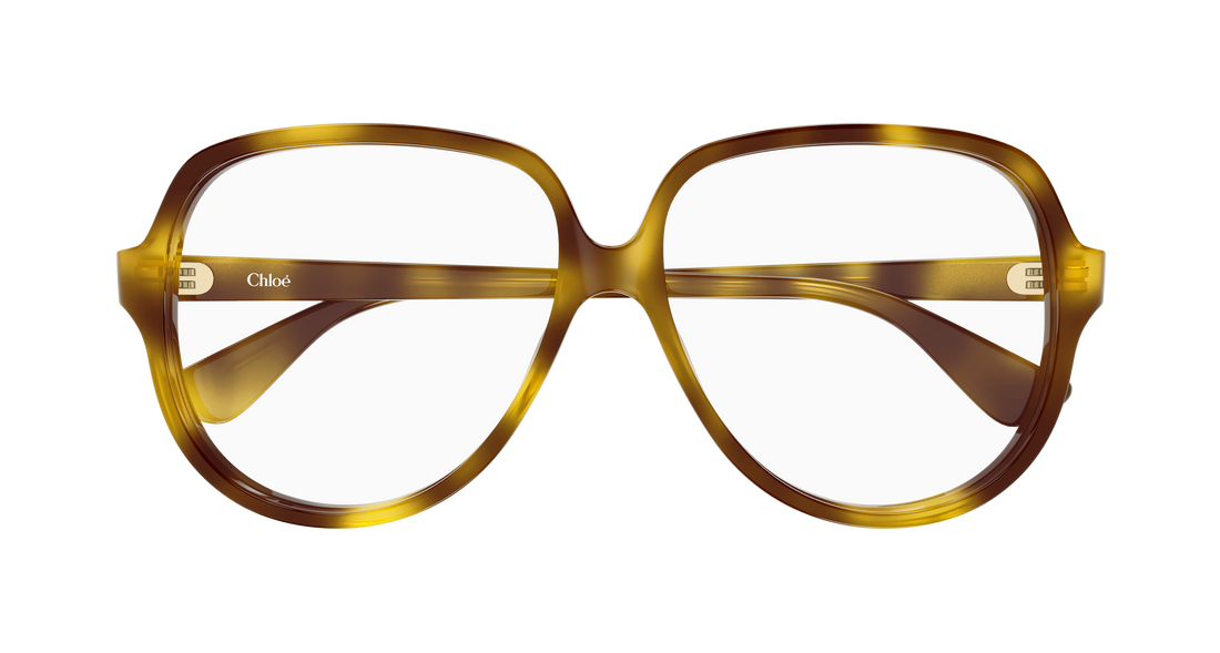 Glasögon chloé ch0391o 002 havana rectangular / squared femenino storlek 59mm - Detaljvy