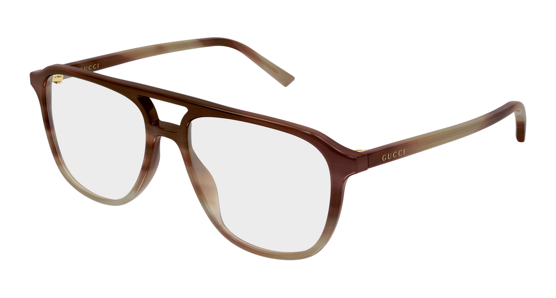 Lunettes de vue gucci gg2237o 003 havana pilot/navigator masculino taille 54mm - Vue principale
