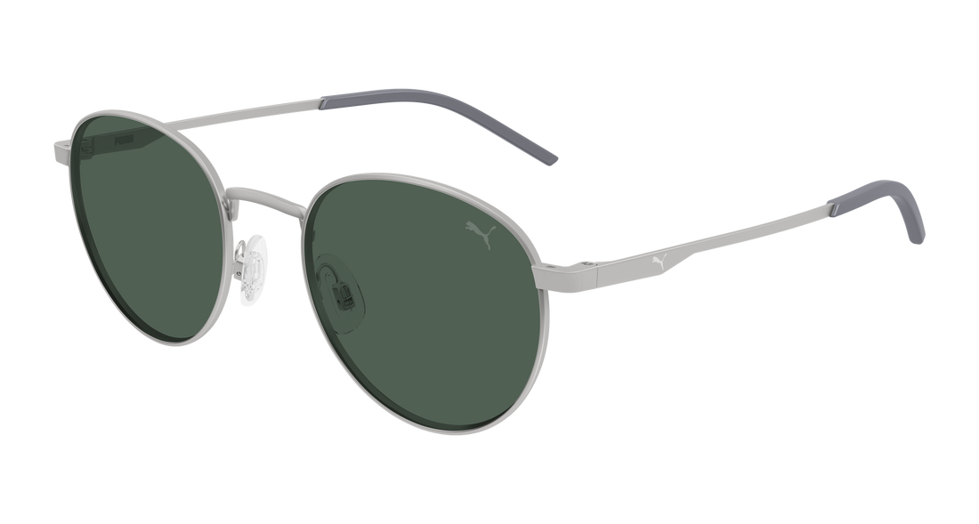 Sunglasses puma pu0535s 004 plateado round/oval/panthos masculino size 50mm - Main view