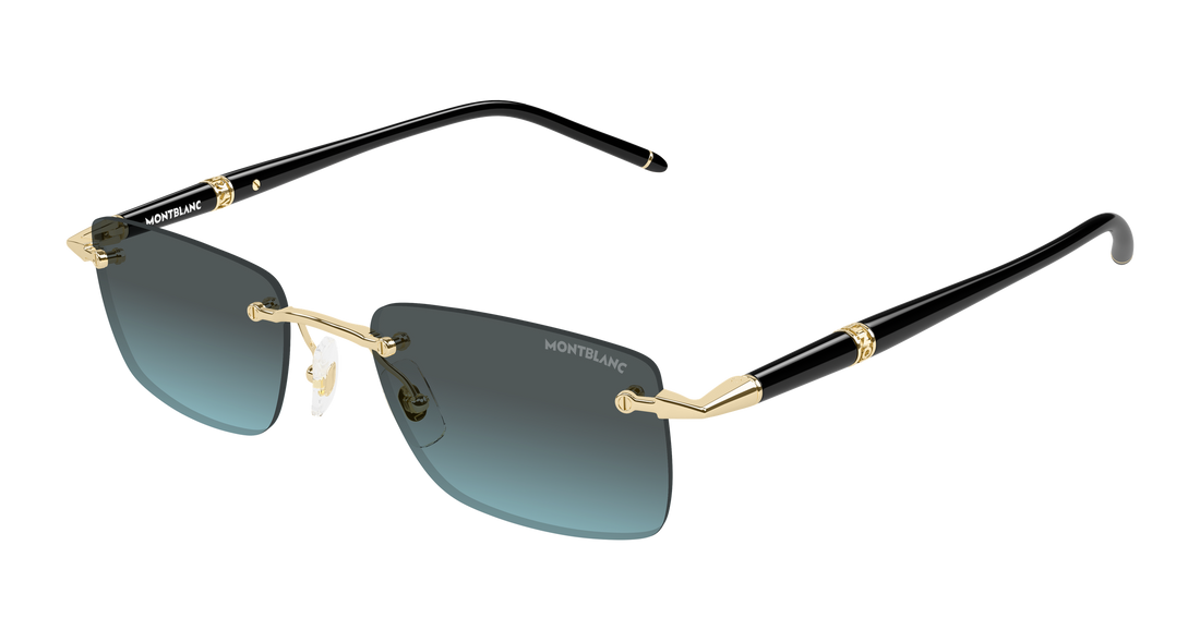 Gafas de sol montblanc mb0344s 010 dorado rectangular / squared masculino talla 54mm - Vista principal