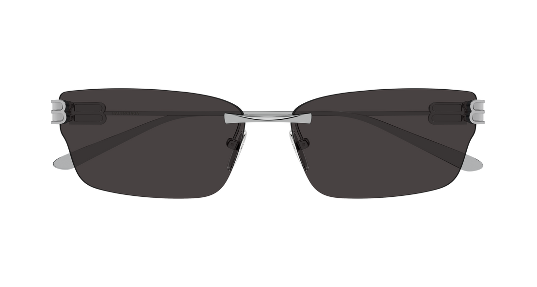 Sunglasses balenciaga bb0487s 001 plateado cat eye femenino size 63mm - Detailed view