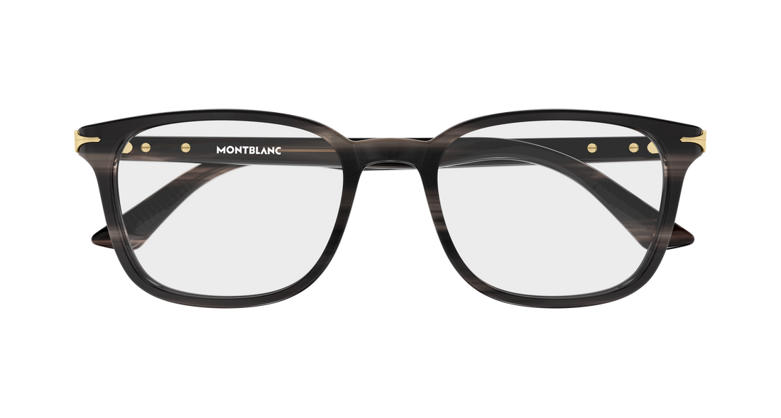 Óculos graduados montblanc mb0519oa 003 gris rectangular / squared masculino tamanho 54mm - Vista de detalhe