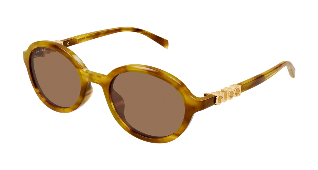 Óculos de sol gucci gg2033sa 003 havana round/oval/panthos femenino tamanho 52mm - Vista principal